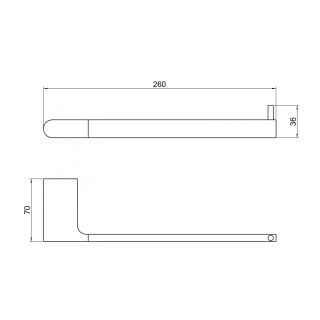 Полотенцедержатель Timo Luiro 18451/18 чёрное золото